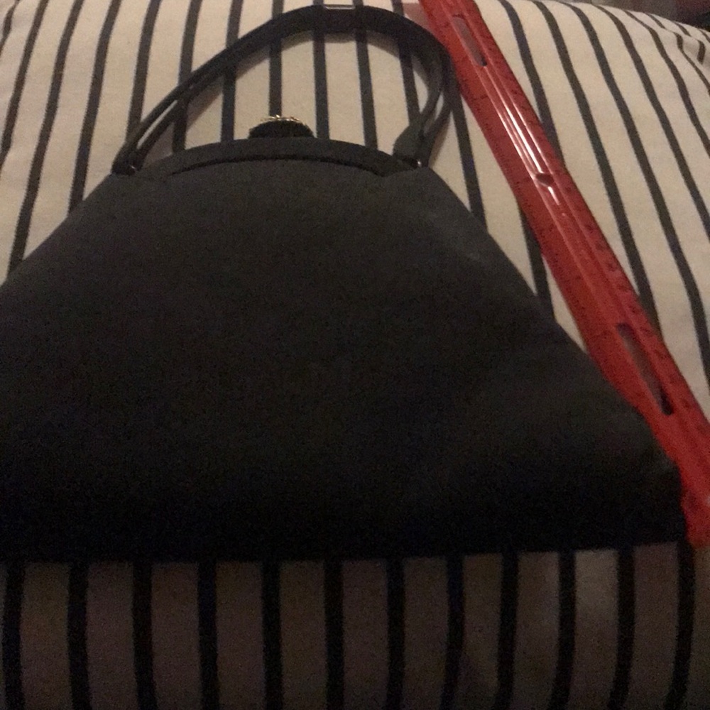 Vintage black purse. Gold tone and crystal closure - Picture 4 of 7